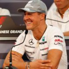 Schumacher en la rueda de prensa