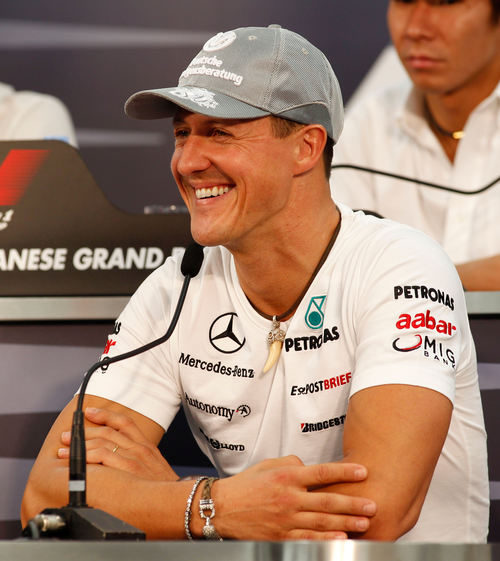 Schumacher en la rueda de prensa