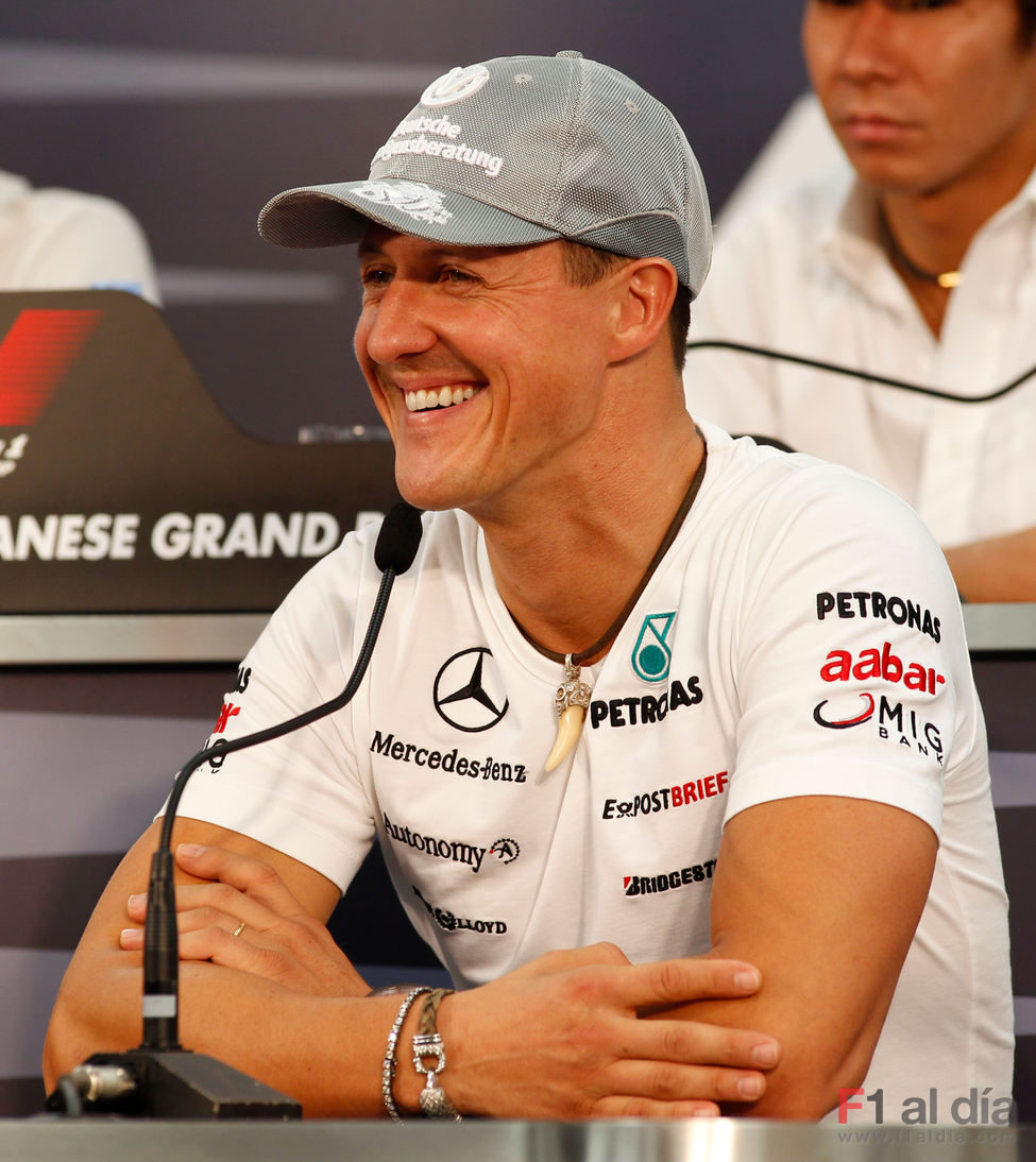 Schumacher en la rueda de prensa