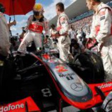 Hamilton entra en el McLaren
