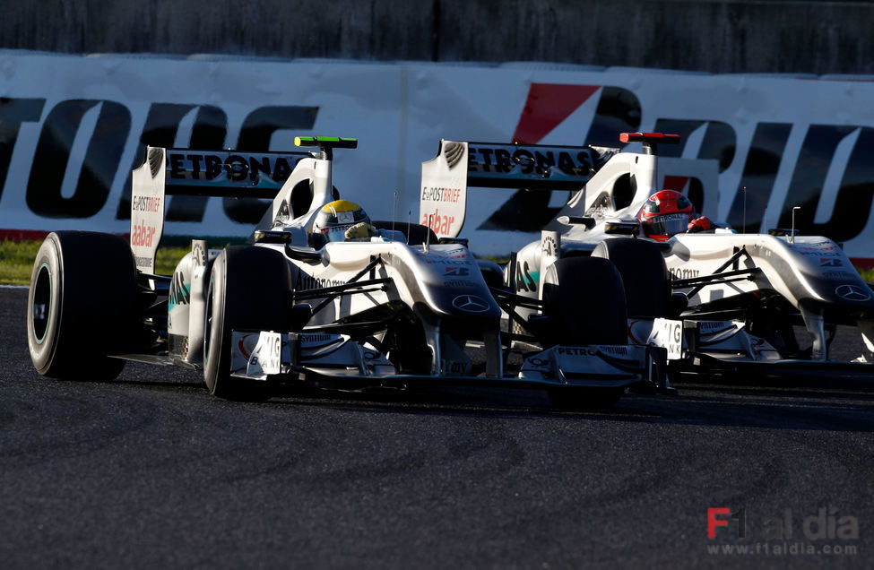 Rosberg y Schumacher