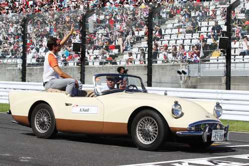 Sutil en la Drivers Parade