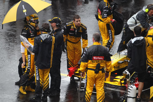 Kubica en la parrilla