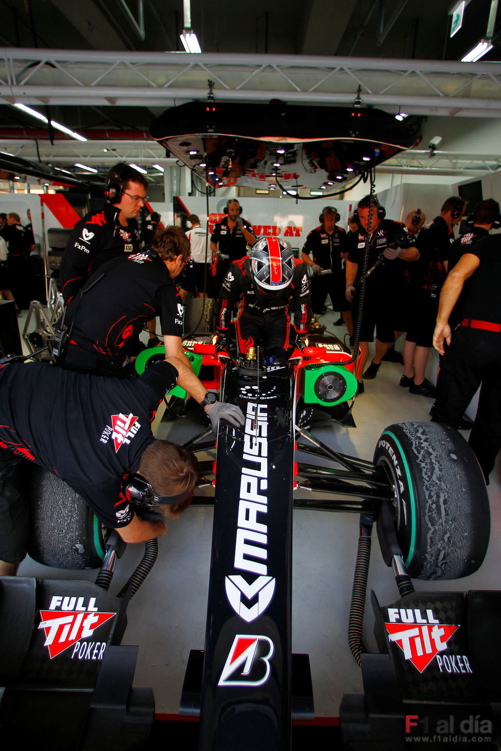 Di Grassi en boxes