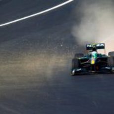 Kovalainen por la hierba