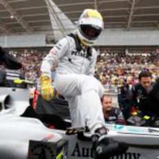 Rosberg en la parrilla