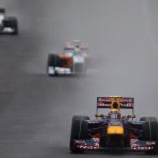 Webber durante la clasificación