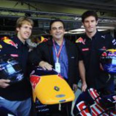 Vettel, Ghosn y Webber