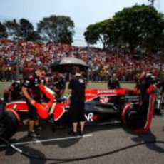 Di Grassi en la parrilla