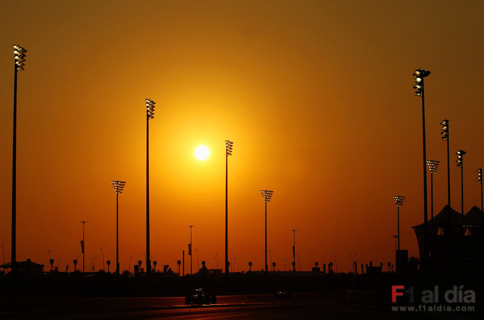 Vettel en la pista