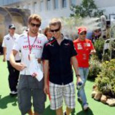 Button, Massa, Vettel y Kubica