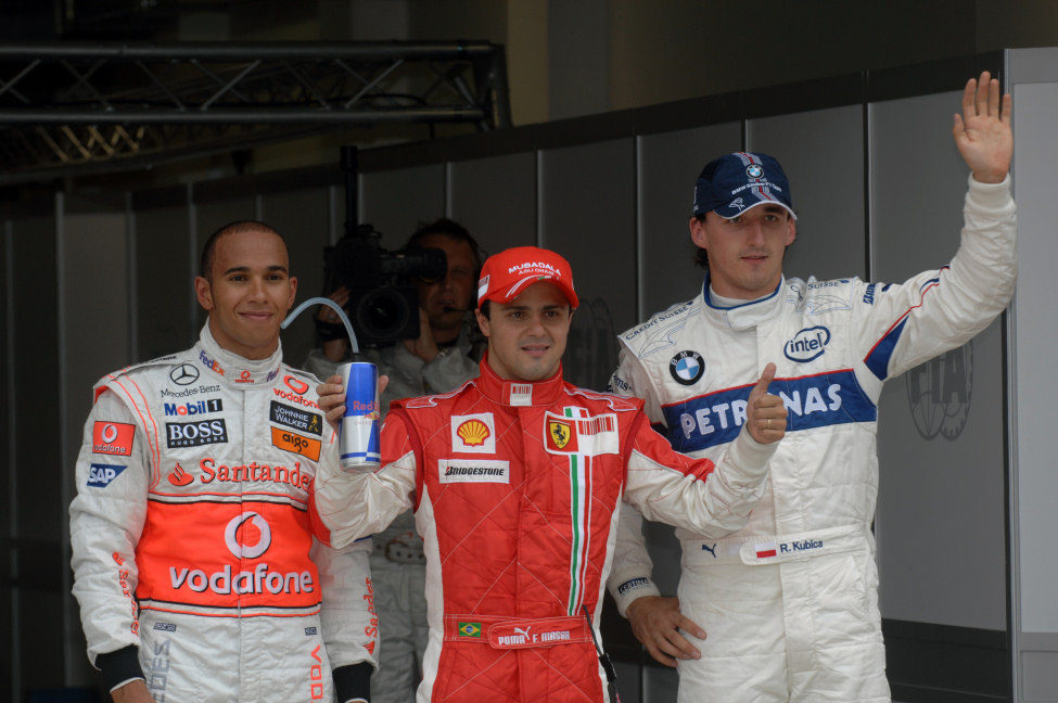 Kubica, Massa y Hamilton