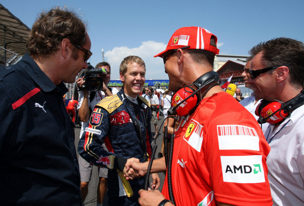 Schumacher, Vettel y Berger