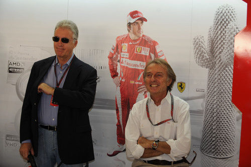 Piero Ferrari y Luca di Montezemolo en Abu Dabi 2010