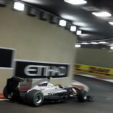 Rosberg sale de boxes