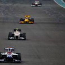 Barrichello, Kobayashi y Kubica en Abu Dabi