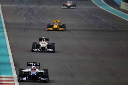 Barrichello, Kobayashi y Kubica en Abu Dabi