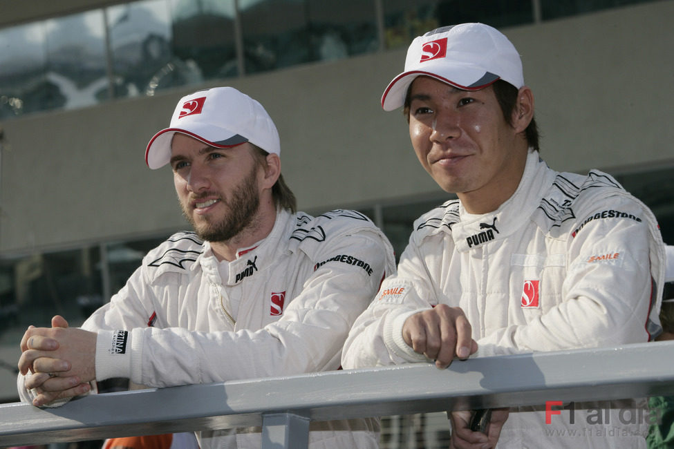 Heidfeld y Kobayashi