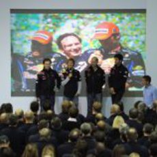 Hora del discurso en la sede del equipo