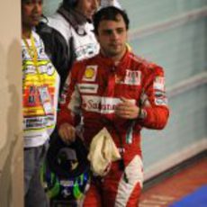 Massa acabó la carrera muy sudado