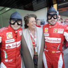 Massa y Alonso junto a Rita Barberá