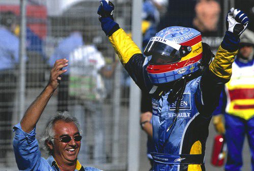 Alonso y Briatore celebran su primer gran éxito