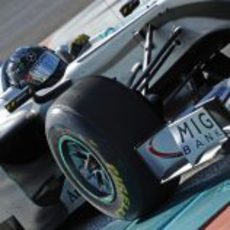 Nico Rosberg prueba un nuevo casco