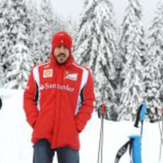 Alonso no participó en la primera jornada de esquí