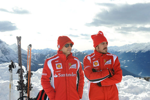 Massa y Alonso disfrutan del paisaje