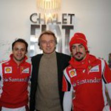 Massa, Montezemolo y Alonso en Madonna di Campiglio