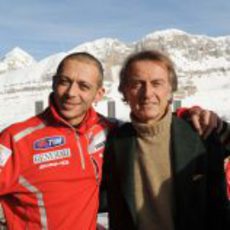 Valentino Rossi junto a Luca di Montezemolo