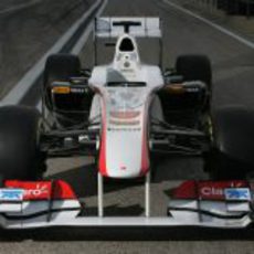 Plano frontal del Sauber C30