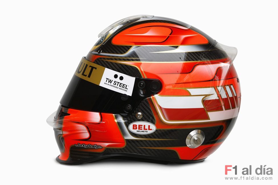Vista lateral del nuevo casco de Kubica