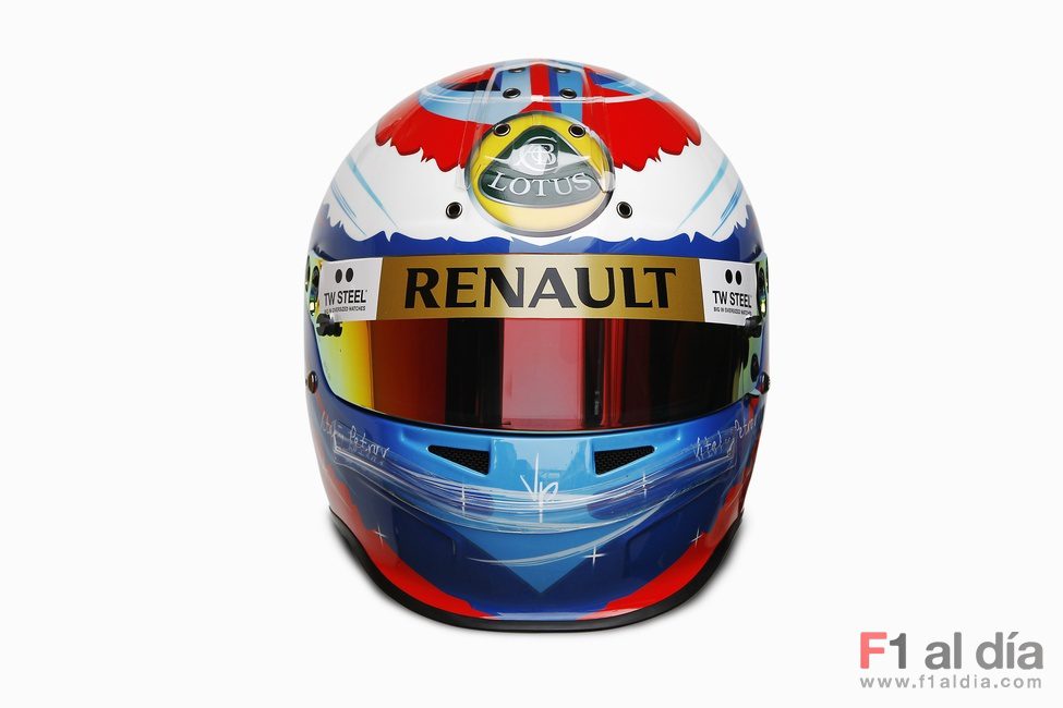 El nuevo casco de Vitaly Petrov en 2011