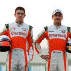 Paul di Resta y Adrian Sutil, pilotos de Force India para 2011