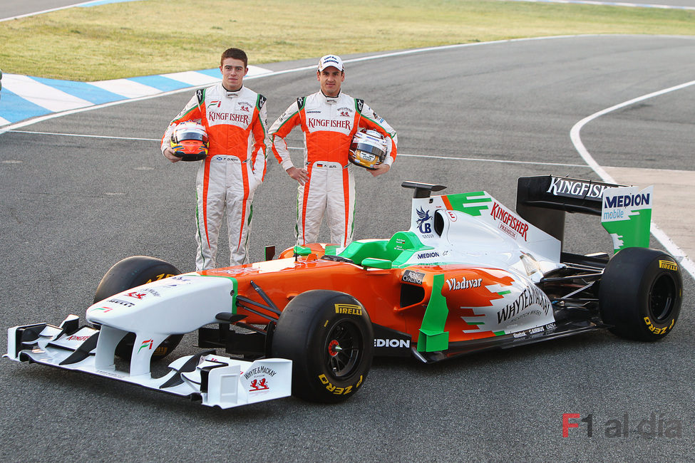 Di Resta y Sutil junto al VJM04