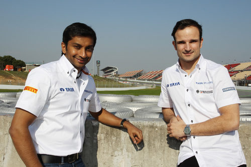 Karthikeyan y Liuzzi, la pareja de Hispania en 2011