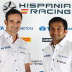 Liuzzi y Karthikeyan, contentos de llegar a HRT en 2011