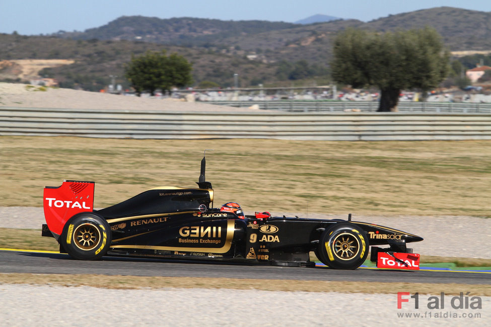 Kubica en Valencia con el Lotus Renault GP