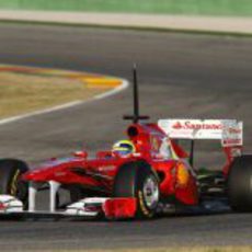 Felipe Massa en pista con el 150º Italia