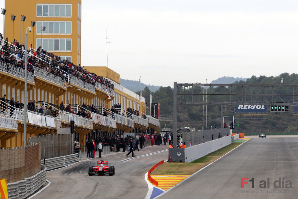 Línea de meta del circuito Ricardo Tormo