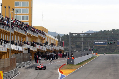 Línea de meta del circuito Ricardo Tormo