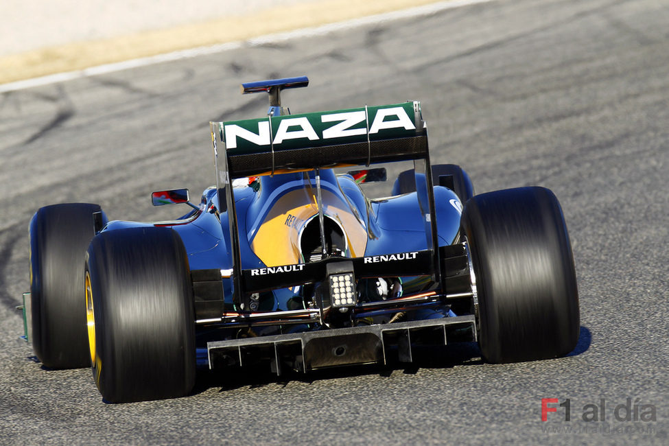 Parte trasera del T128 del Team Lotus