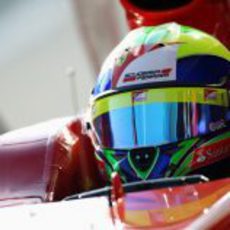 Detalle del casco de Felipe Massa