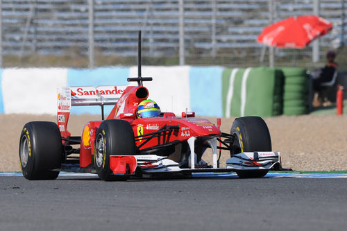 Felipe Massa en Jerez con el Ferrari