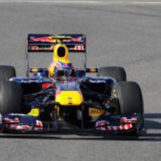 Mark Webber en el Red Bull en Jerez