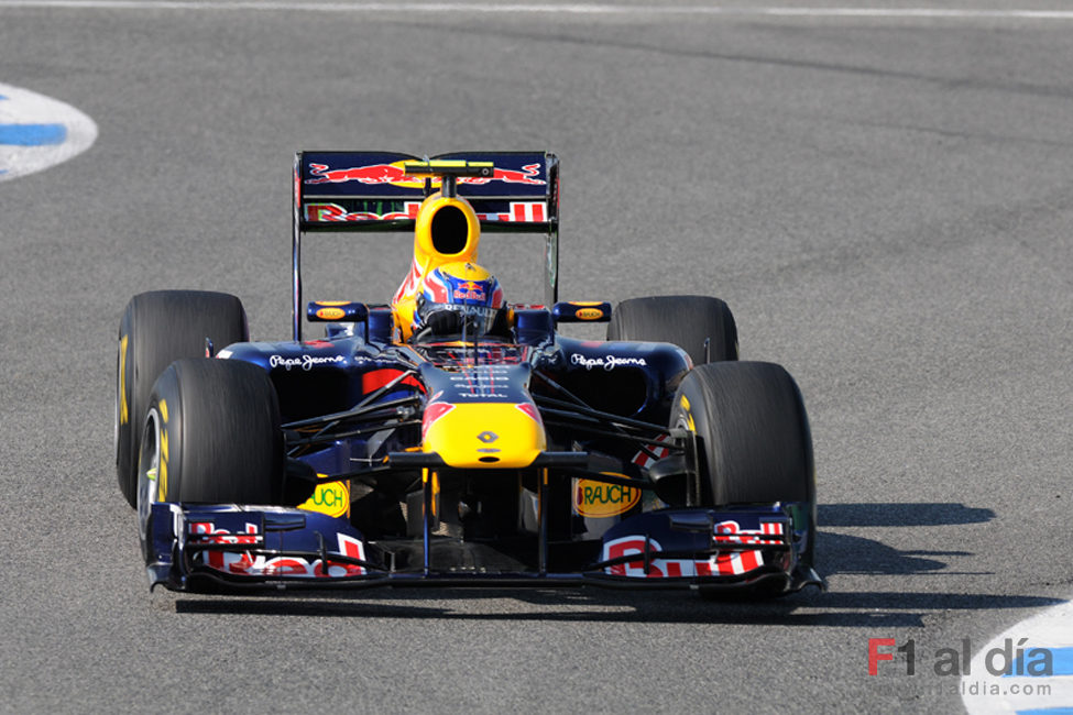 Mark Webber en el Red Bull en Jerez