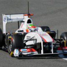 Sergio Pérez y su Sauber C30 en Jerez