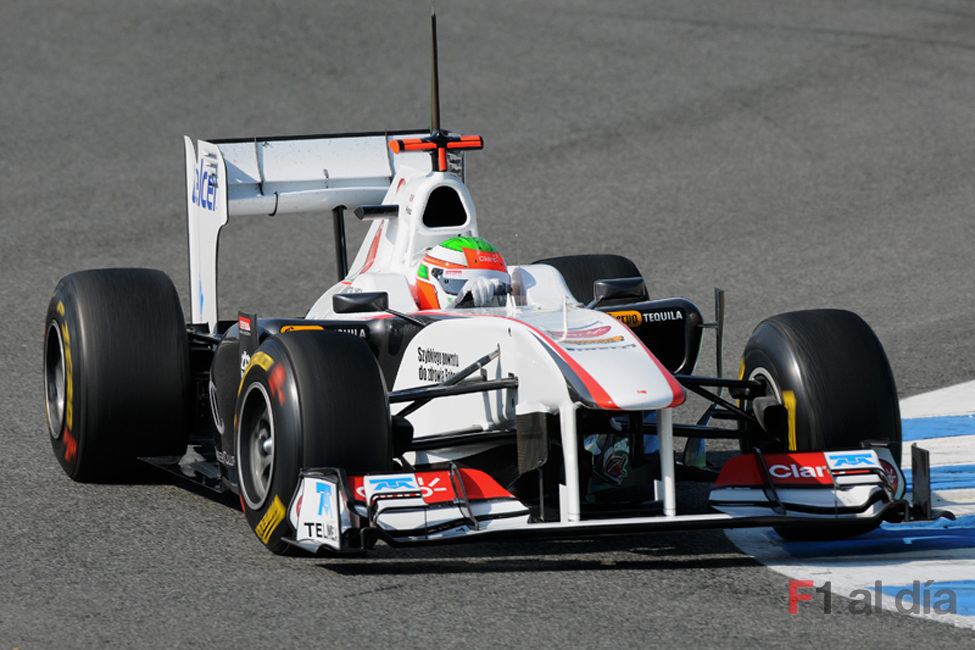 Sergio Pérez y su Sauber C30 en Jerez