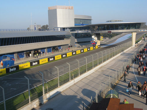 La recta de meta del circuito de Jerez